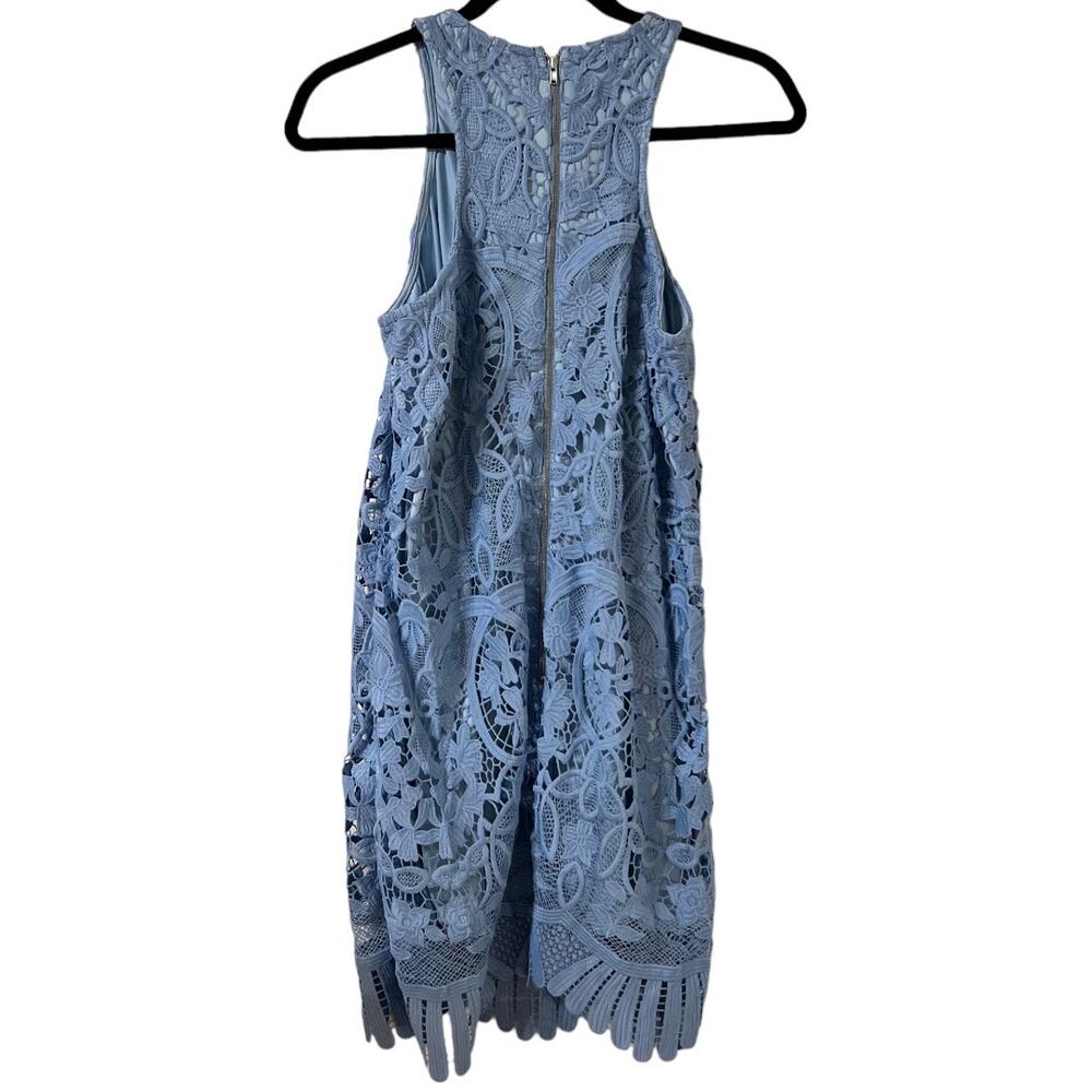 Lovers & Friends Caspian Shift Lace Coquette Crystal Blue Mini Dress Size S - Picture 4 of 14